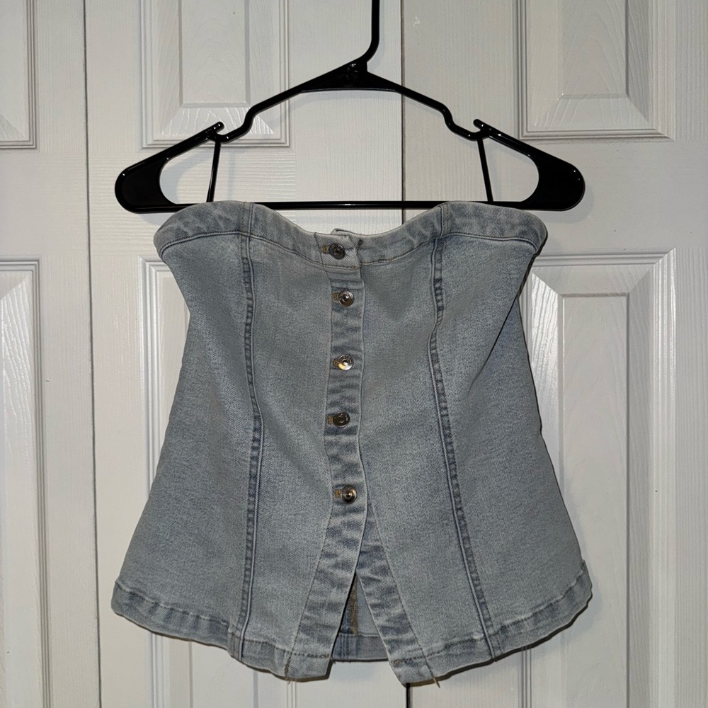 H&M Denim off shoulder top
